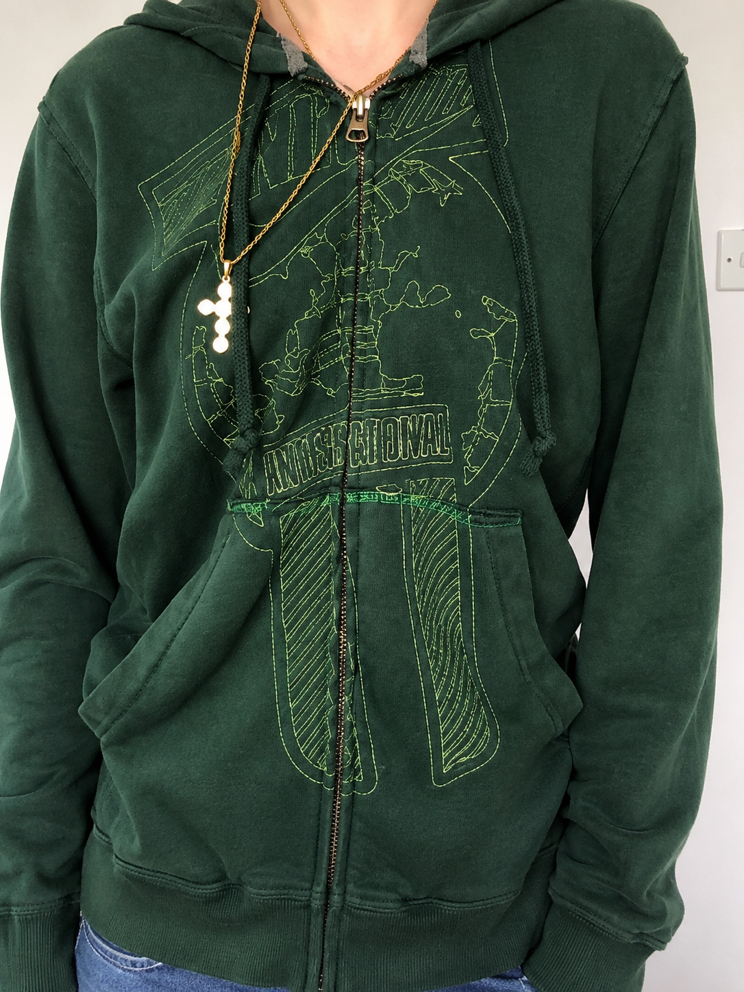 Green Stitched Sweater