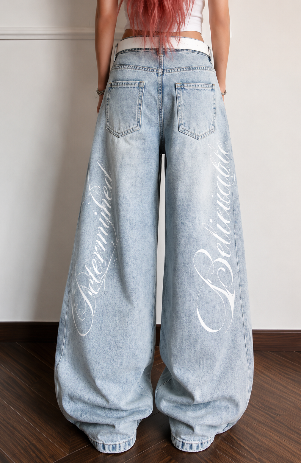 Fineline Print Jeans