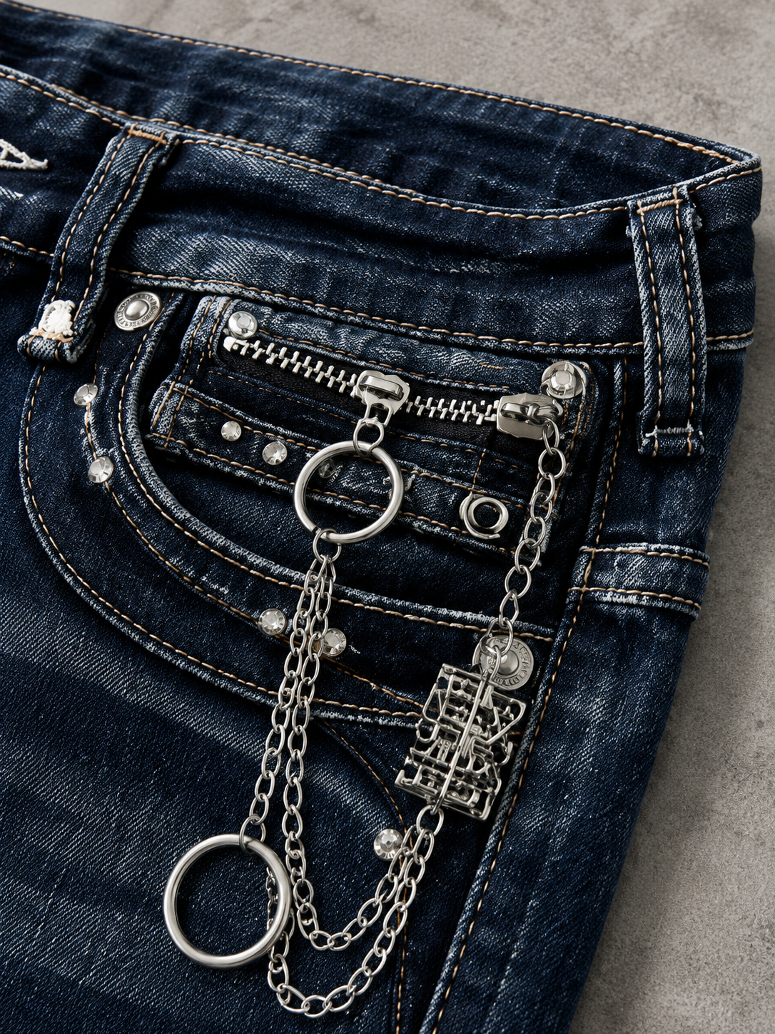 Low-rise Butterfly Jeans