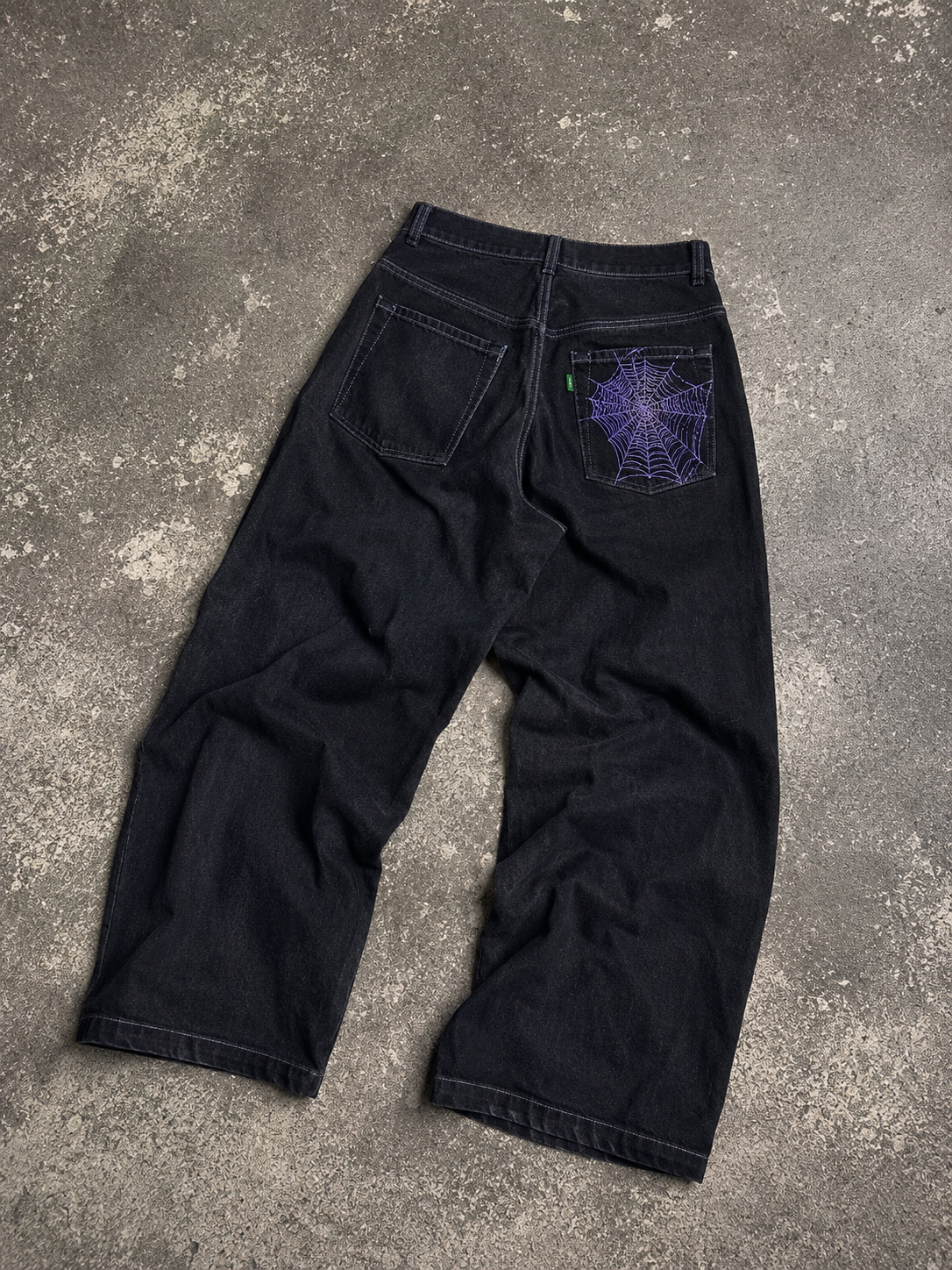 Black Spiderweb Pants