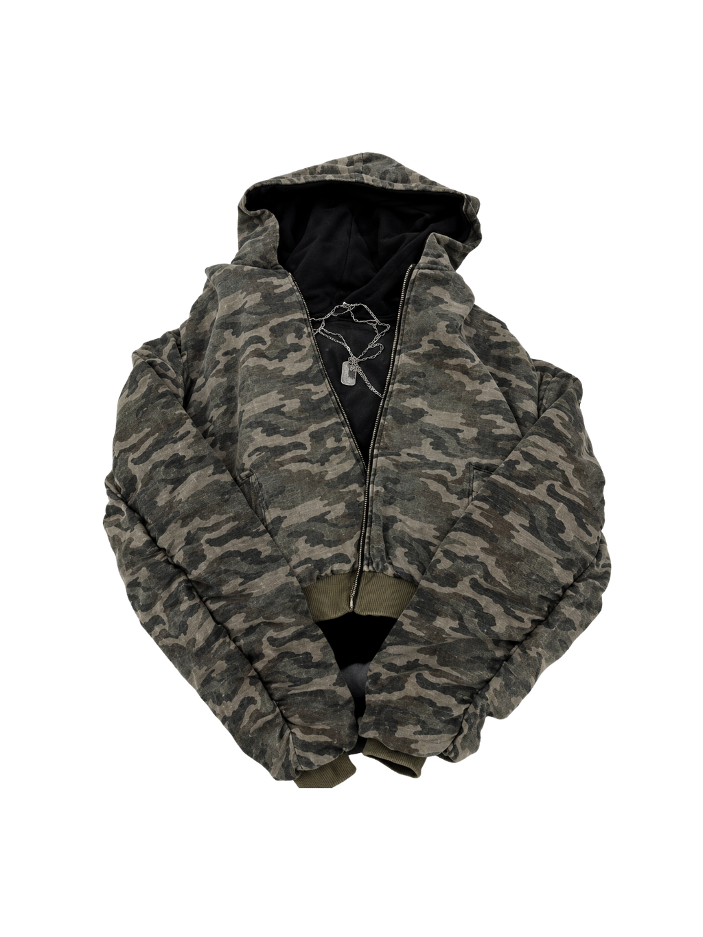 Distressed Camo Sweater